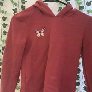 Tilly’s cropped butterfly sweatshirt